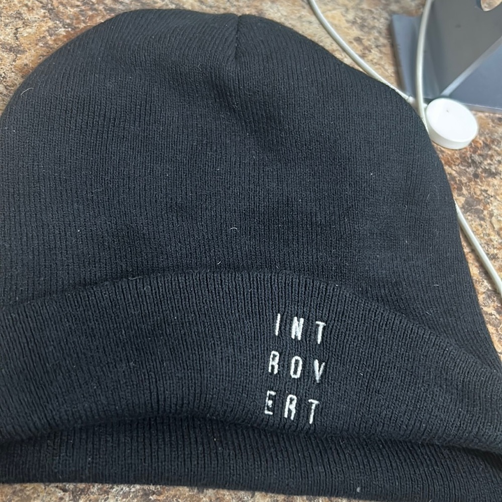 Black beanie, never worn